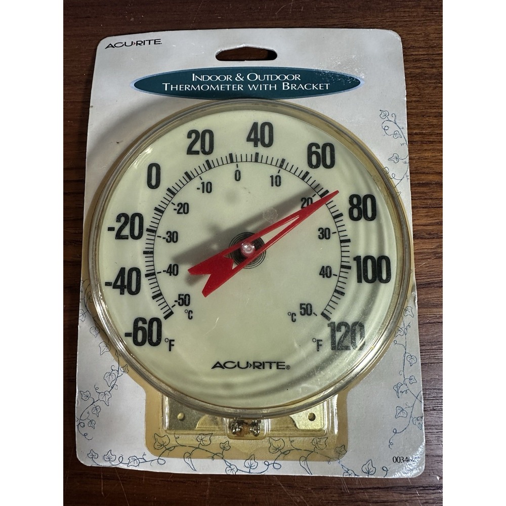 Acurite Indoor Outdoor CELSIUS Fahrenheit Thermometer Wall Hanging